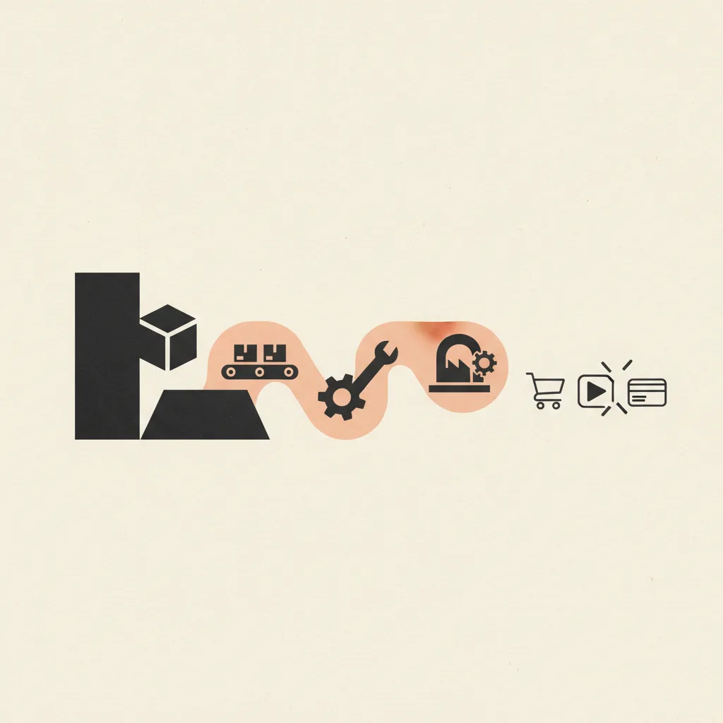 Editorial illustration — Which Industries Are Actually Automating in the GCC