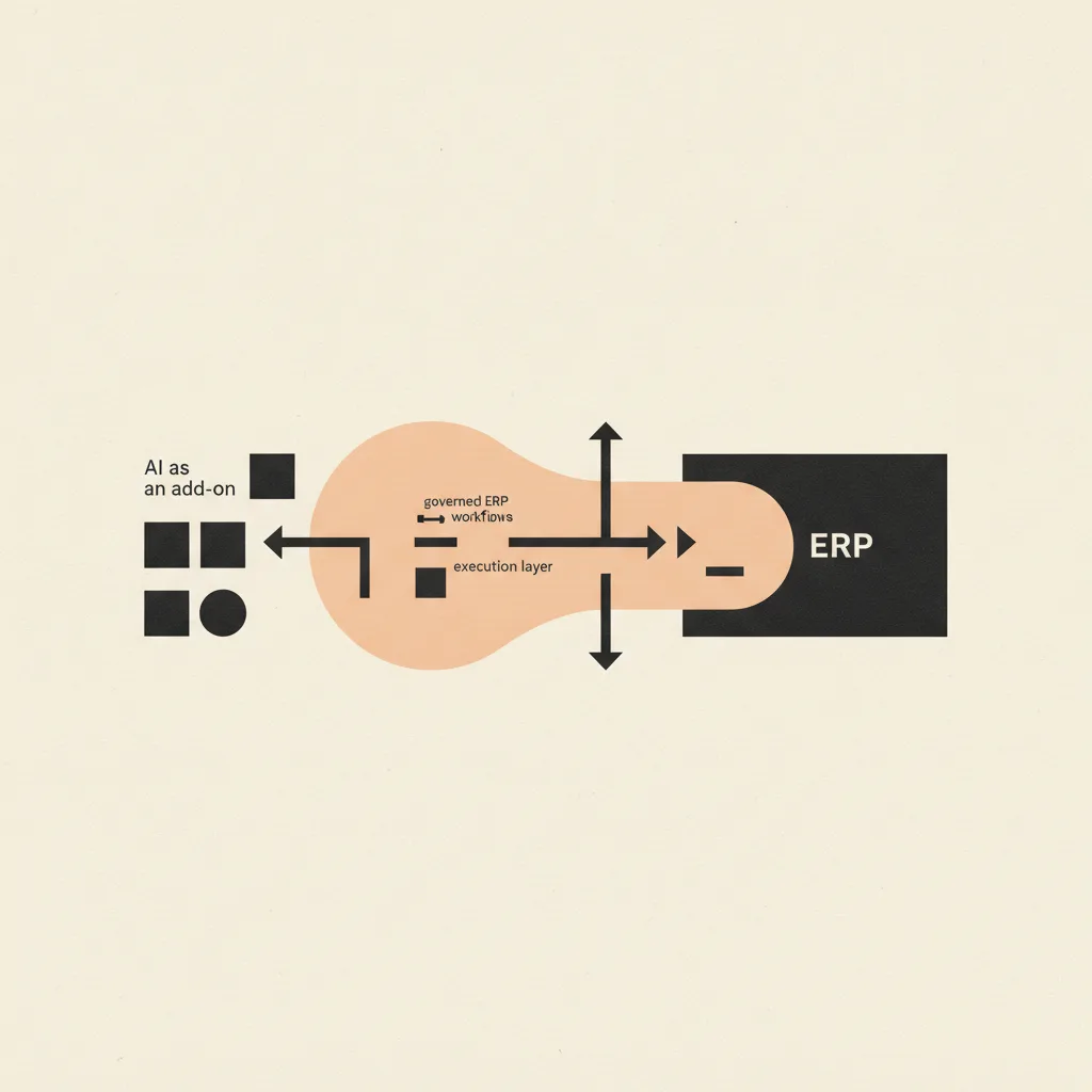 Editorial illustration — SAP FPS02: When ERP Stops Experimenting